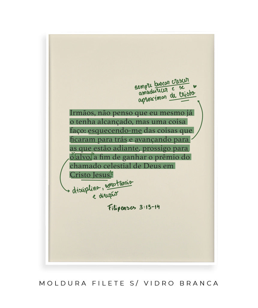 Quadro Filipenses 3:13-14