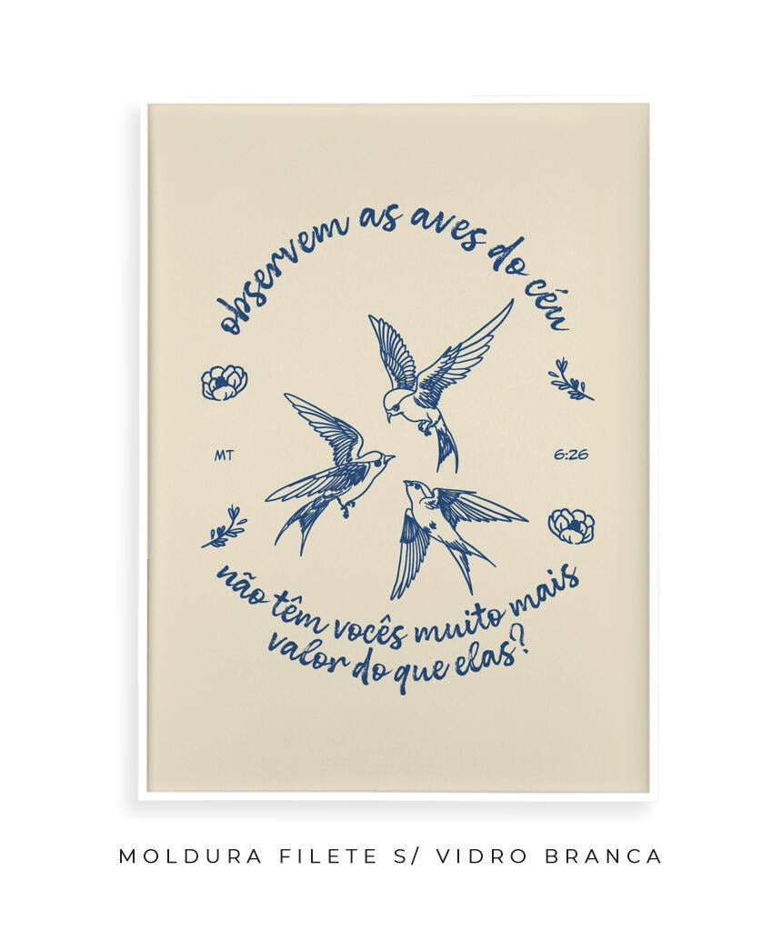 Quadro Aves do Céu