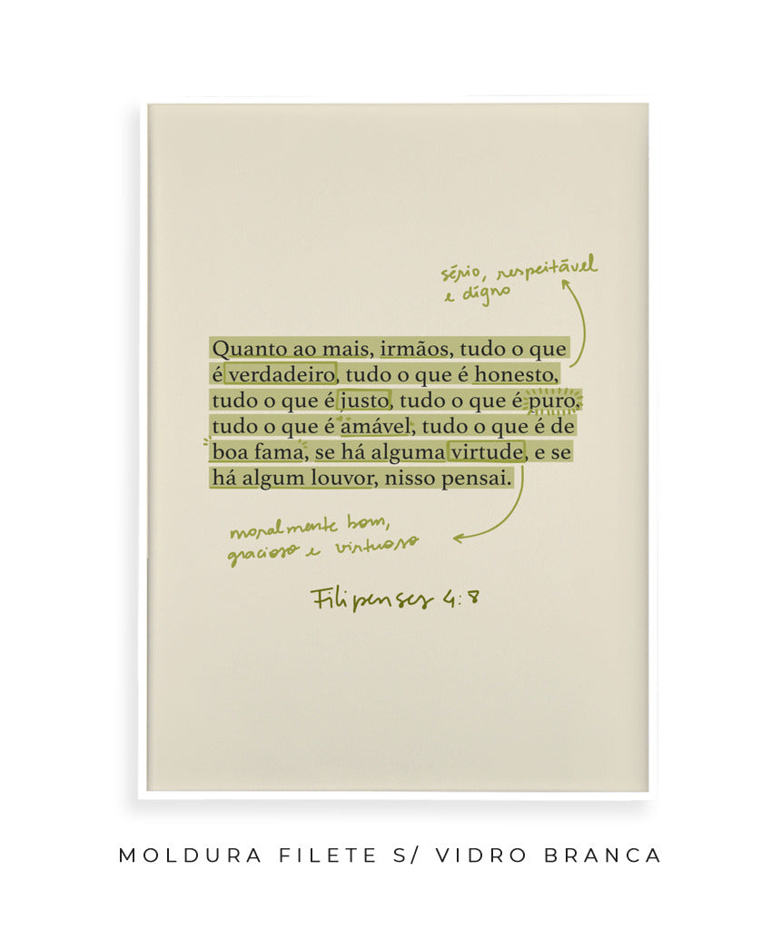 Quadro Filipenses 4:8