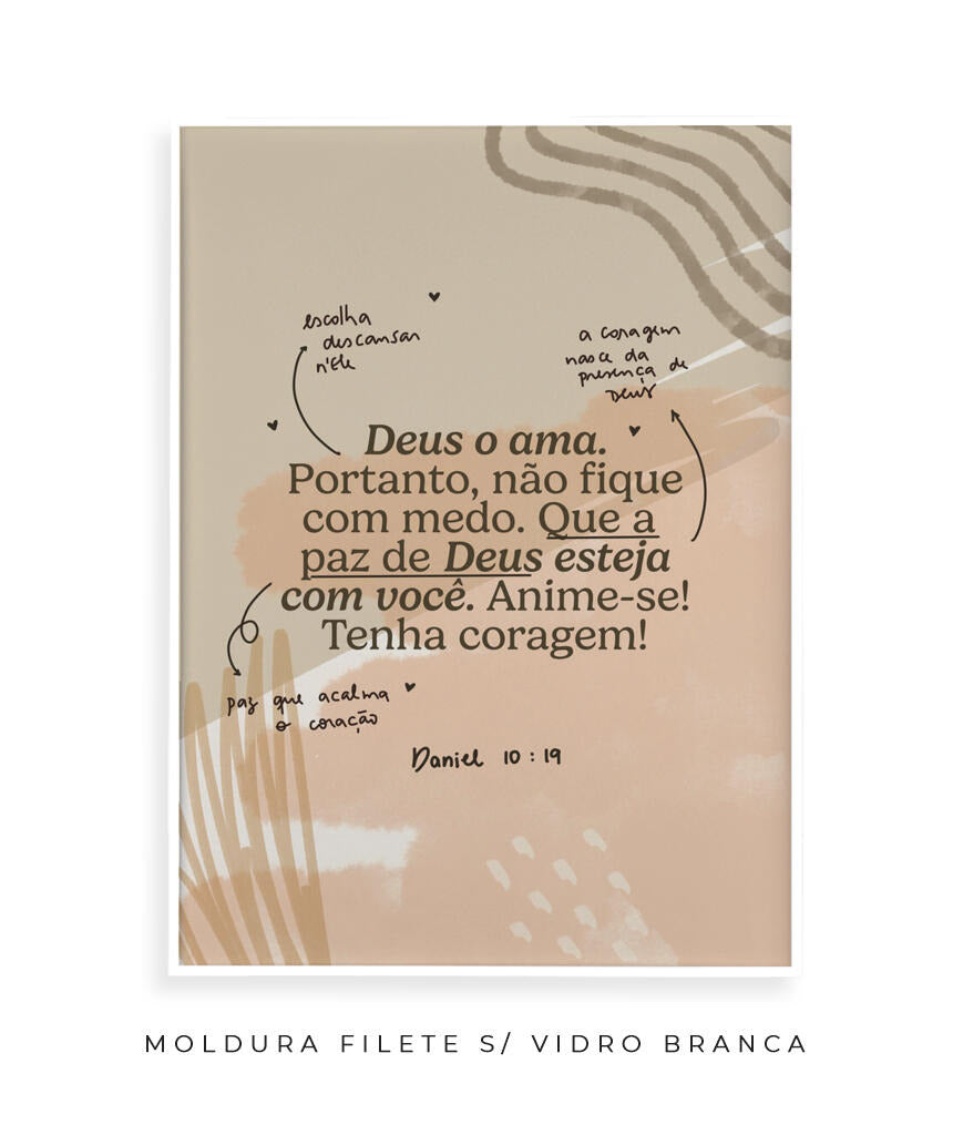Quadro Daniel 10:19 abstrato
