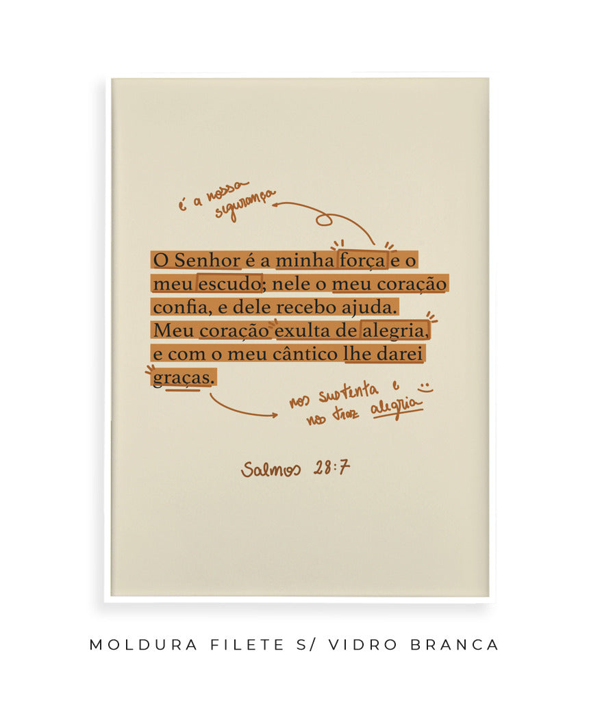 Quadro Salmos 28:7