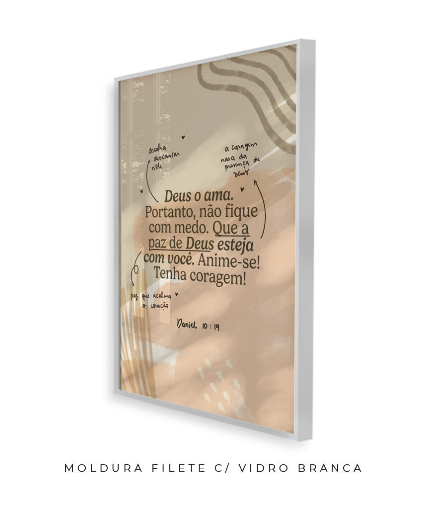Quadro Daniel 10:19 abstrato