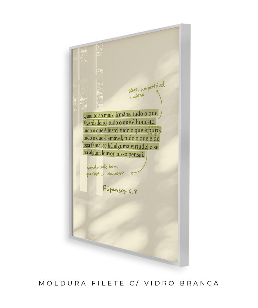 Quadro Filipenses 4:8