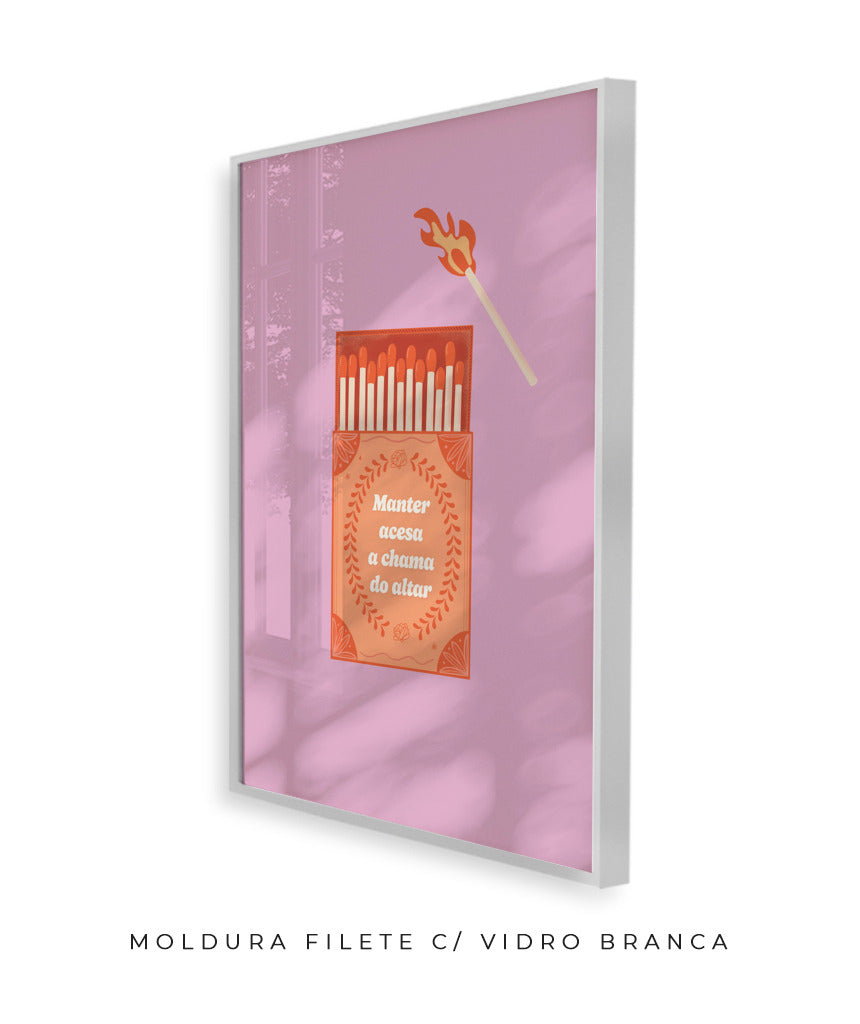 Quadro Chama no Altar