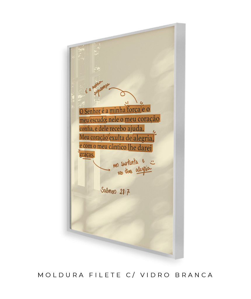 Quadro Salmos 28:7