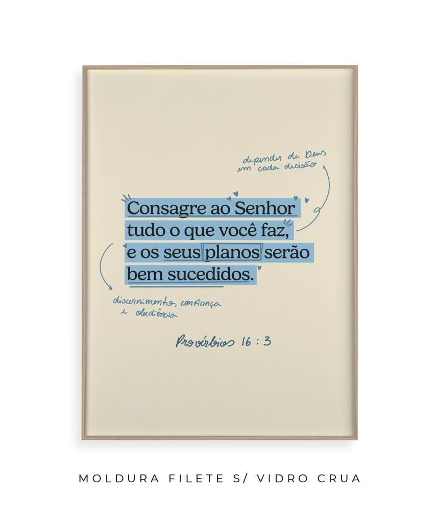 Quadro Provérbios 16:3