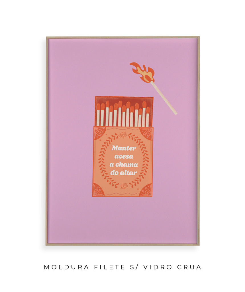 Quadro Chama no Altar