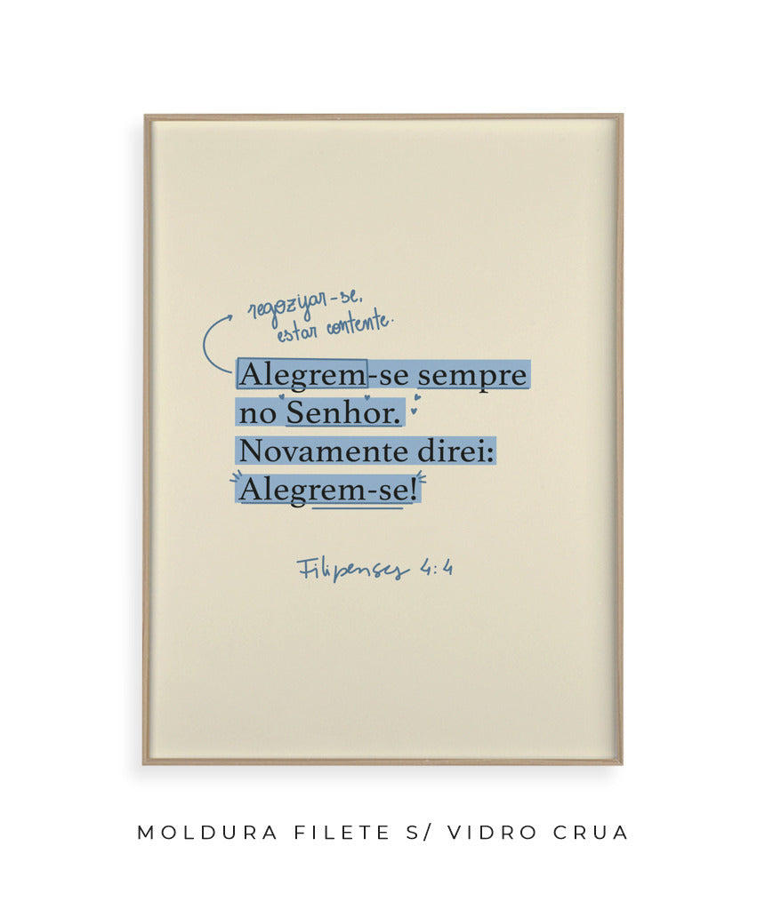 Quadro Filipenses 4:4