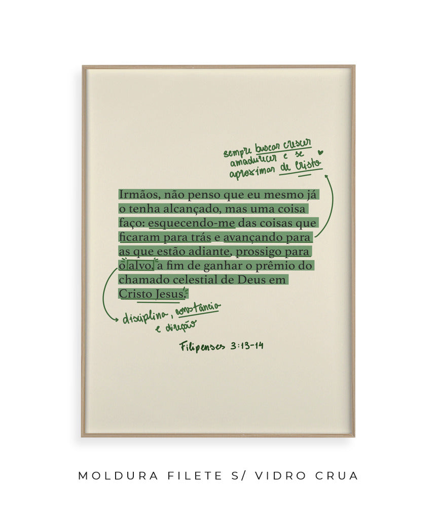 Quadro Filipenses 3:13-14