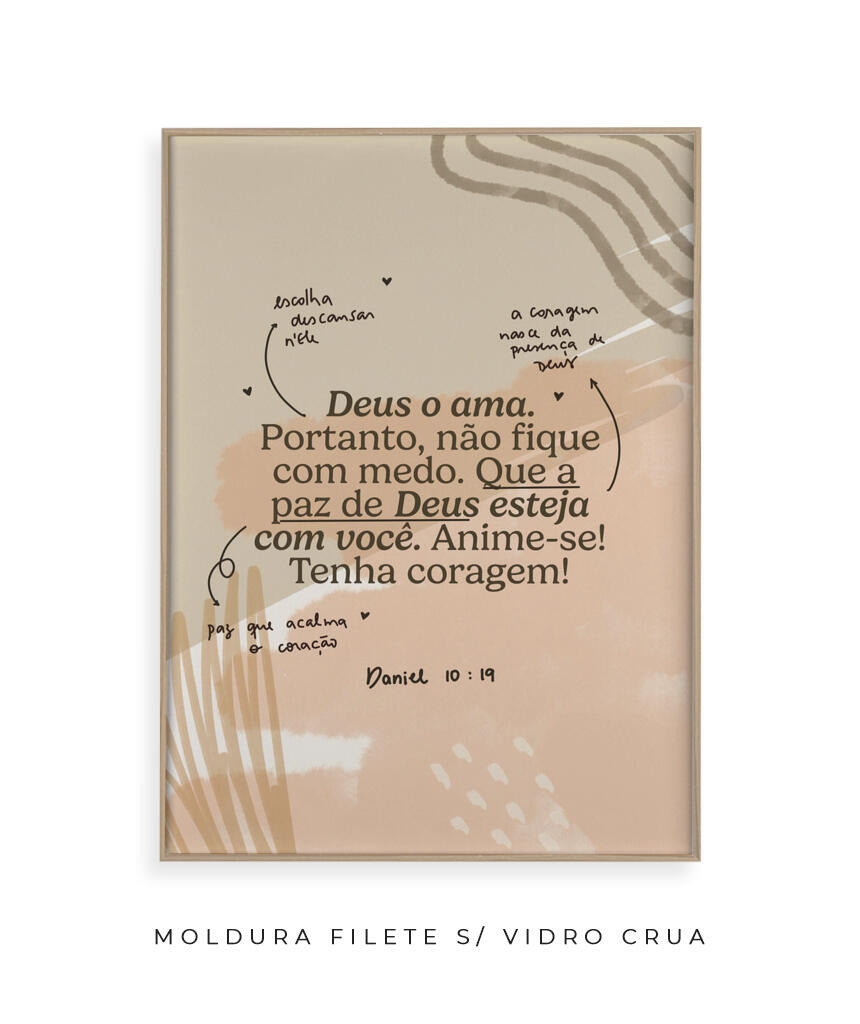 Quadro Daniel 10:19 abstrato