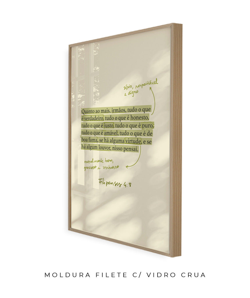 Quadro Filipenses 4:8