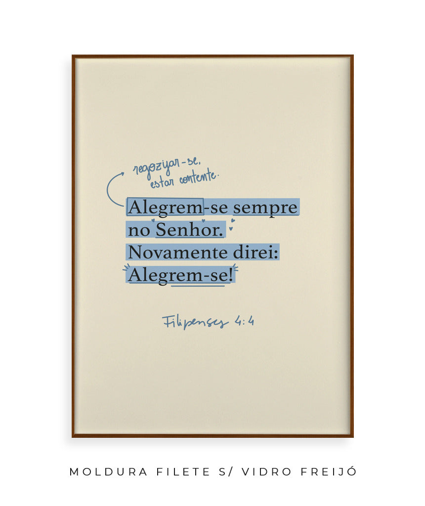 Quadro Filipenses 4:4