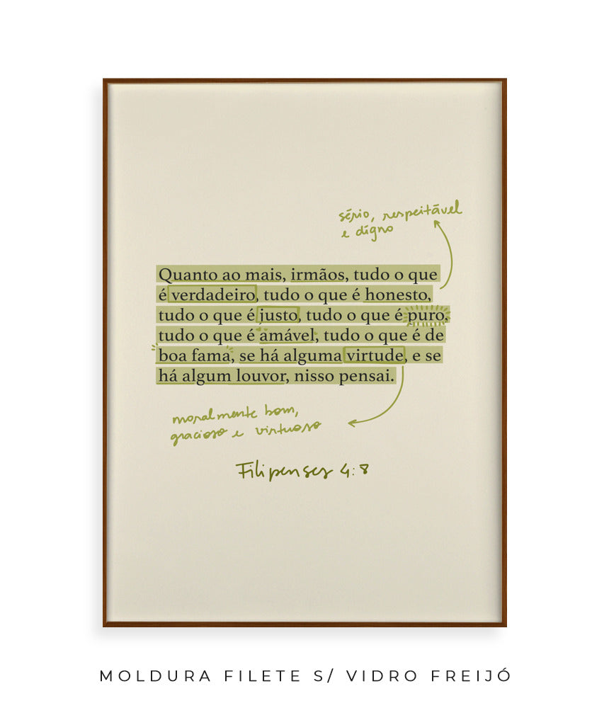 Quadro Filipenses 4:8