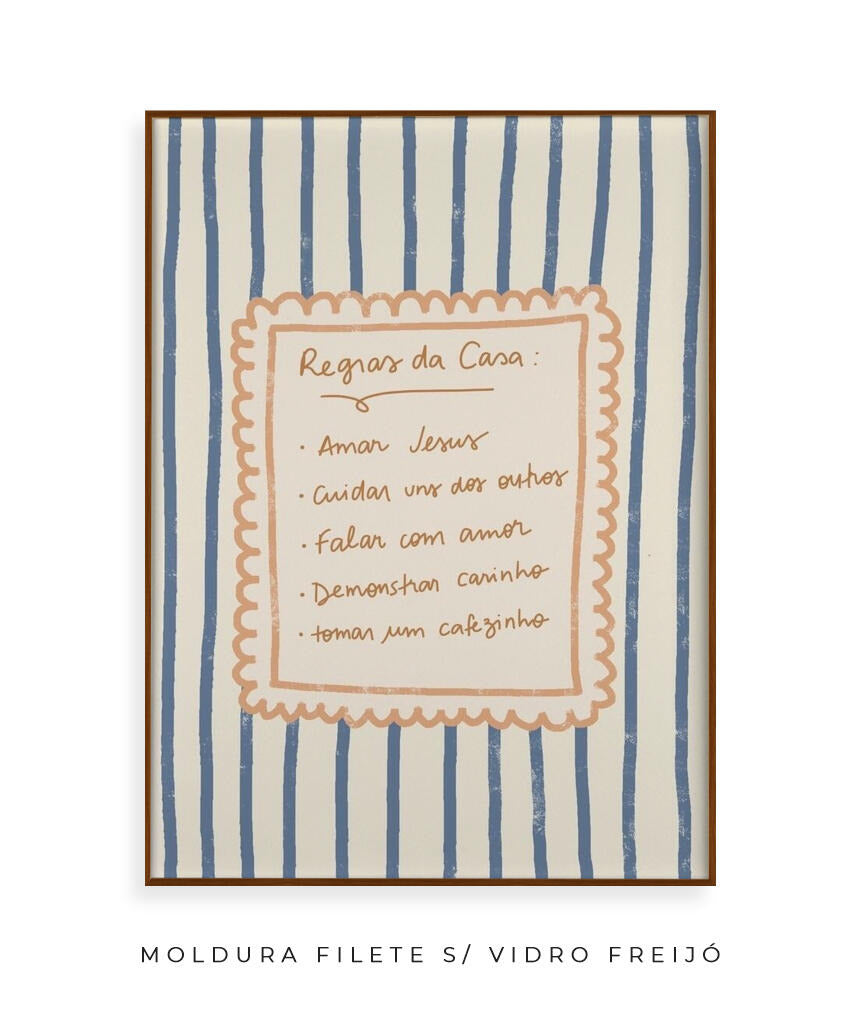 Quadro Regras da Casa Azul