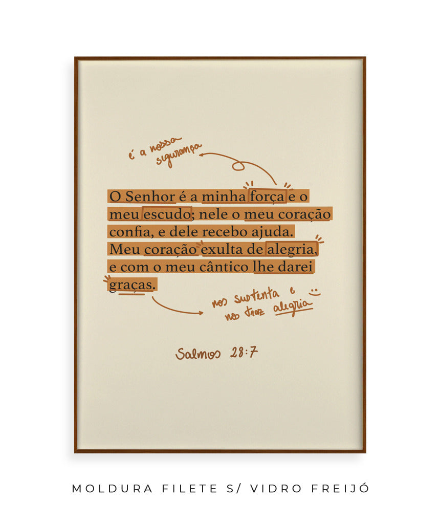 Quadro Salmos 28:7