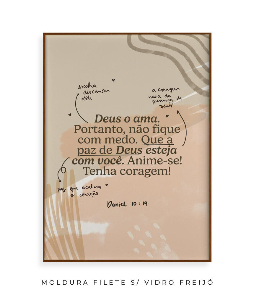 Quadro Daniel 10:19 abstrato