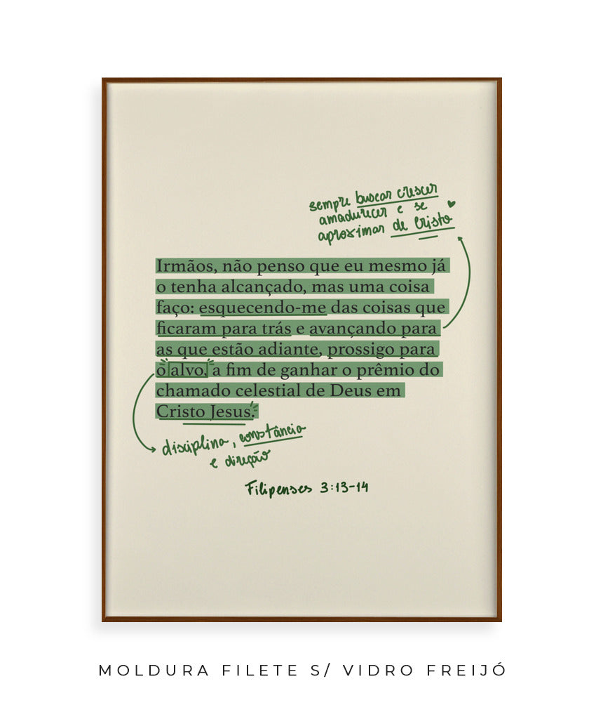 Quadro Filipenses 3:13-14