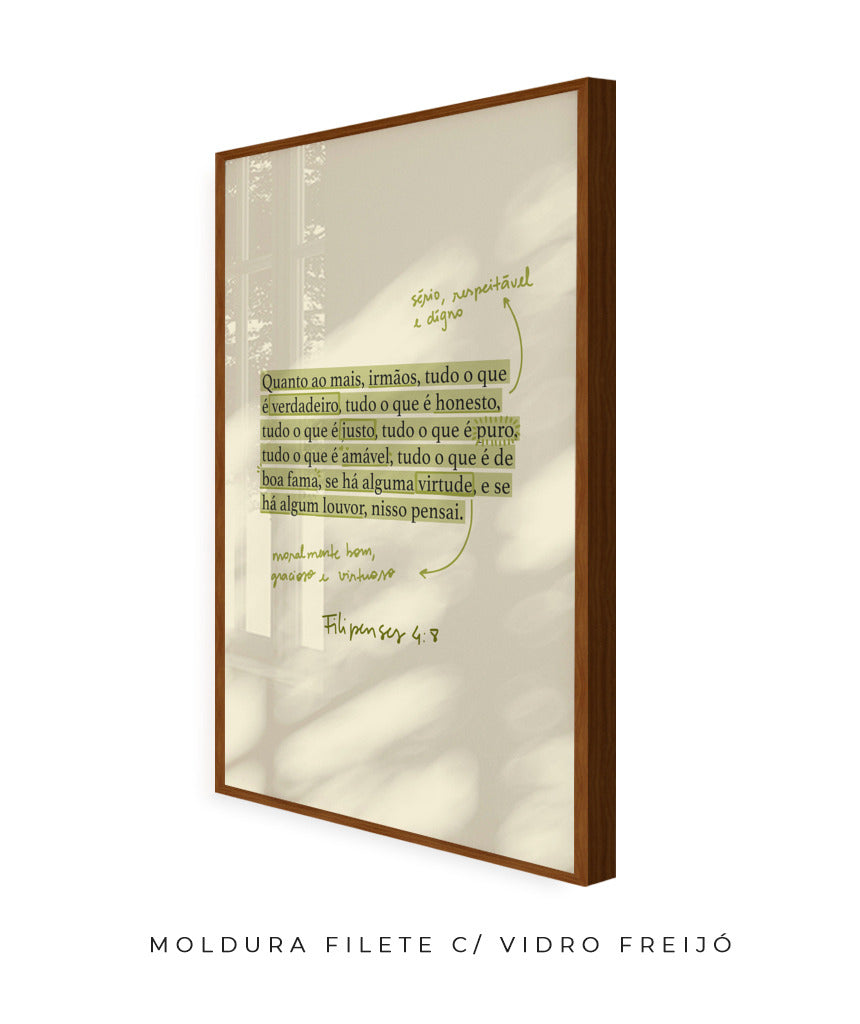 Quadro Filipenses 4:8