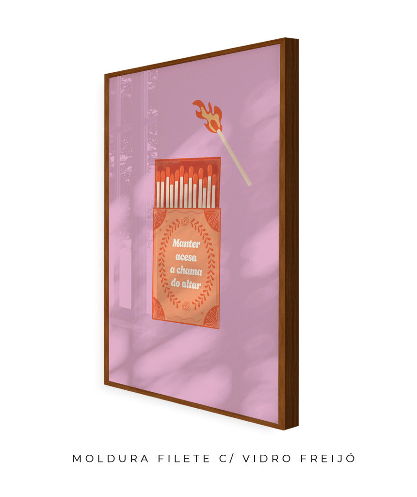 Quadro Chama no Altar