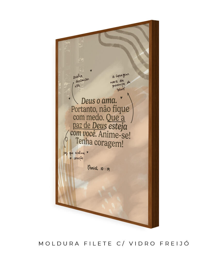 Quadro Daniel 10:19 abstrato