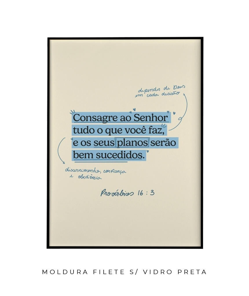Quadro Provérbios 16:3