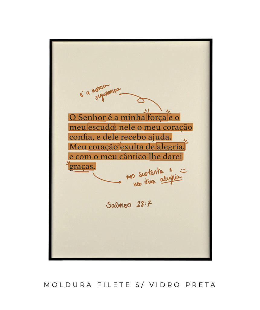 Quadro Salmos 28:7
