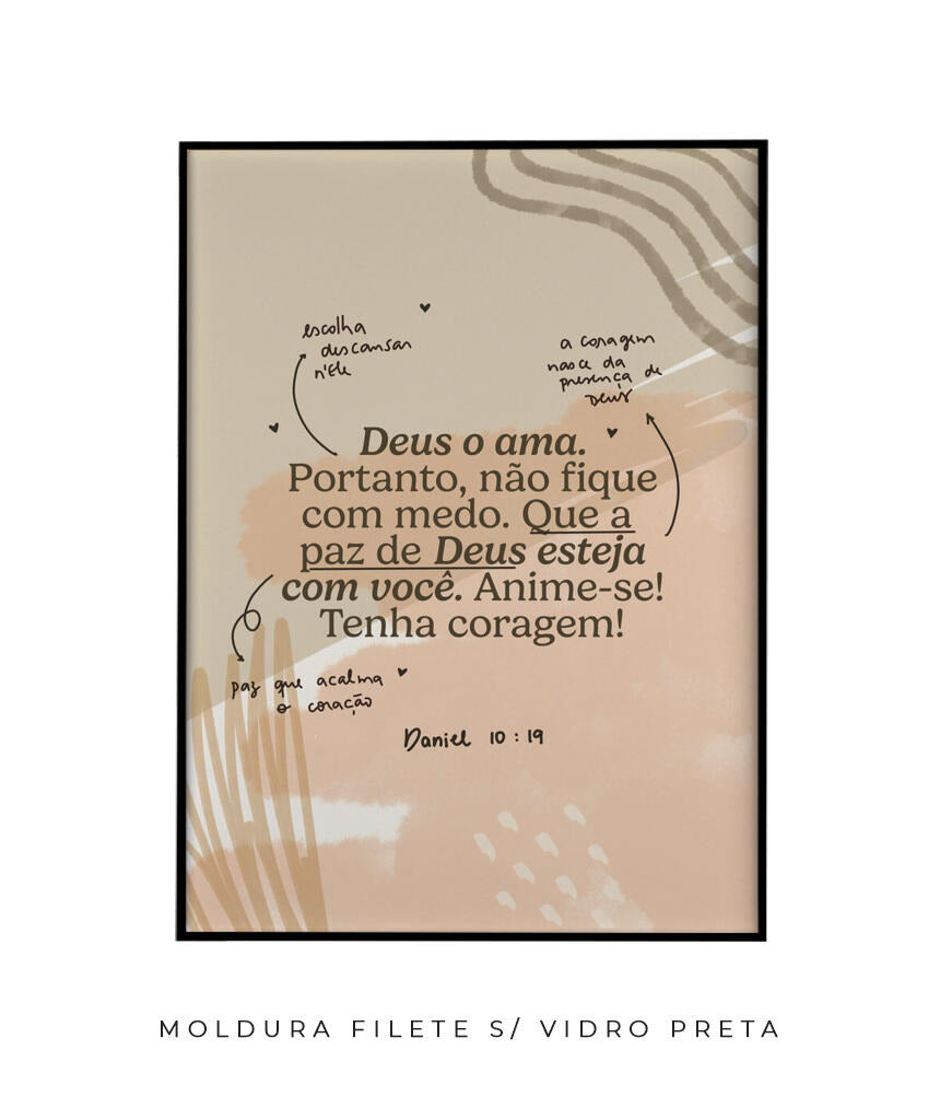Quadro Daniel 10:19 abstrato