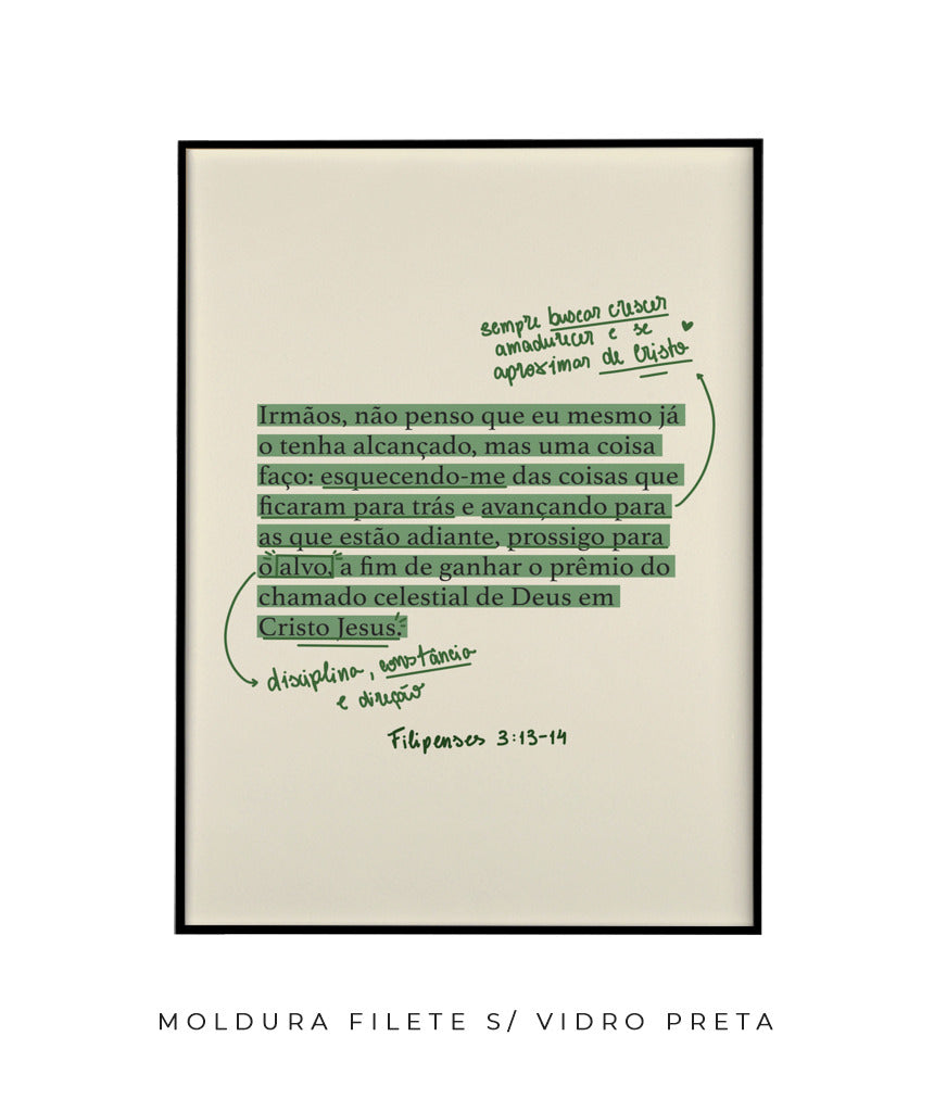Quadro Filipenses 3:13-14