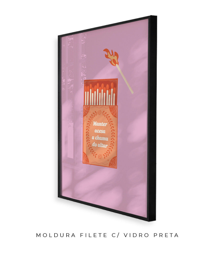 Quadro Chama no Altar
