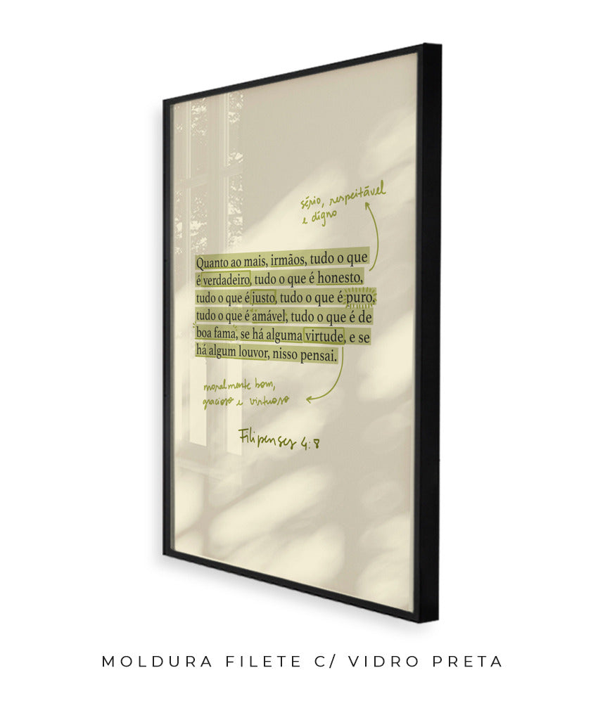 Quadro Filipenses 4:8