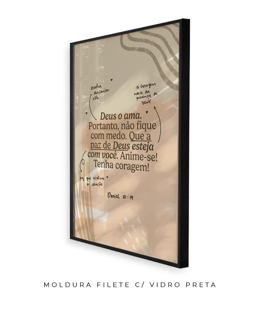 Quadro Daniel 10:19 abstrato